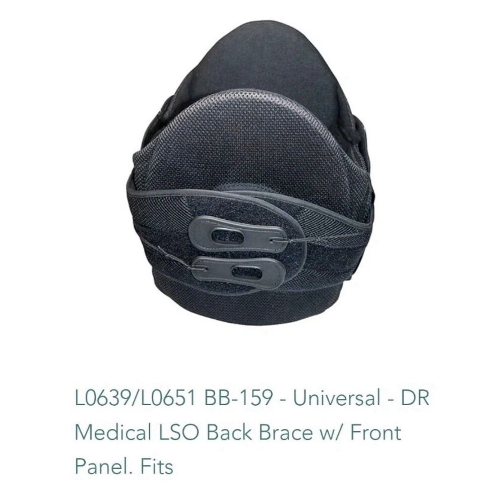 NEW Dr Medical Universal Size DRMS LSO Back Brace w/ Front Panel S-2XL